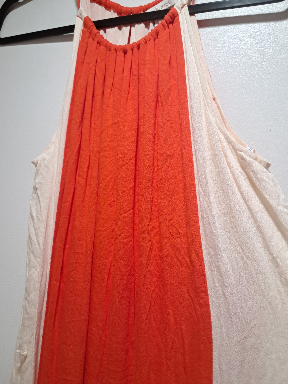 Ella Moss Orange and Cream Halter Maxi Dress Size:S - Picture 12 of 16